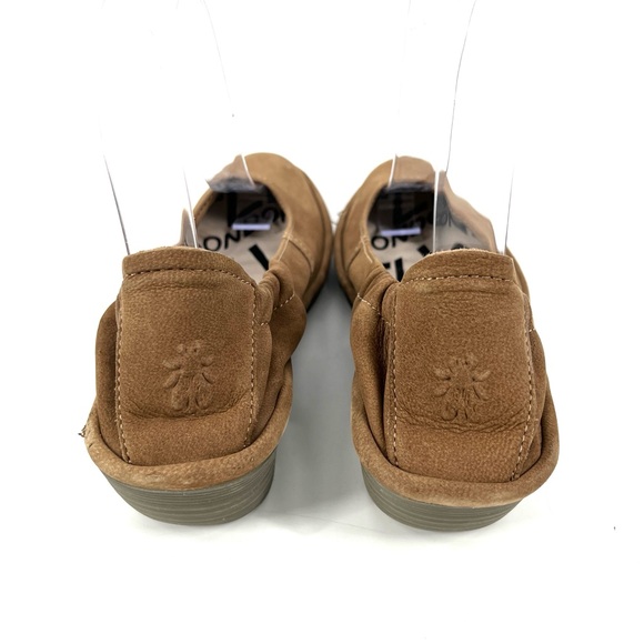 Fly London Sand Brown Nubuck Leather Pled Wedge Elastic Heel Shoe Size 36 - Picture 5 of 10
